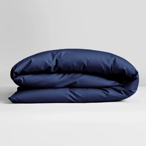 Påslakan Naked Percale Deep Blue 250 TC i ekologisk Giza 86-bomull, Ogland